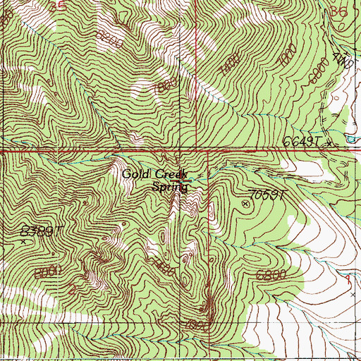 Topographic Map of Gold Creek Spring, UT