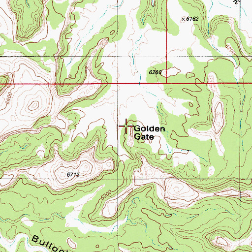 Topographic Map of Golden Gate, UT