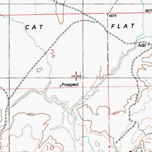 Topographic Map of Gothic Arch, UT