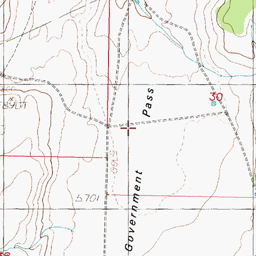 Topographic Map of Government Pass, UT