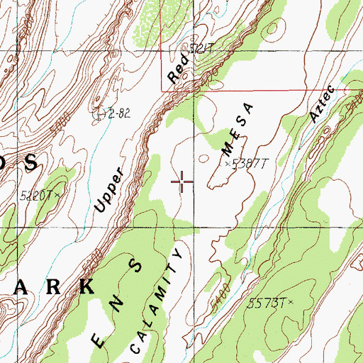 Topographic Map of The Grabens, UT