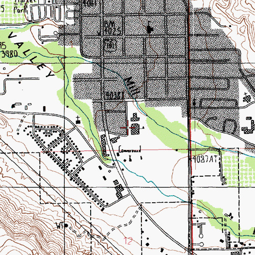Topographic Map of Grand County Middle School, UT