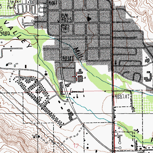 Topographic Map of Grand County High School, UT