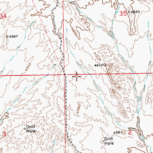 Topographic Map of Grand Valley, UT