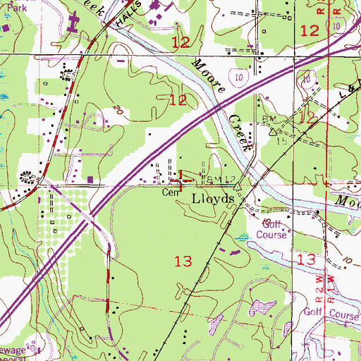 Topographic Map of Morning Star Baptist Church, AL