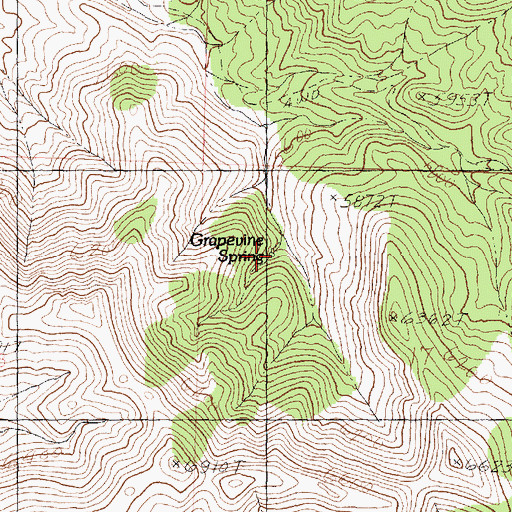 Topographic Map of Grapevine Spring, UT