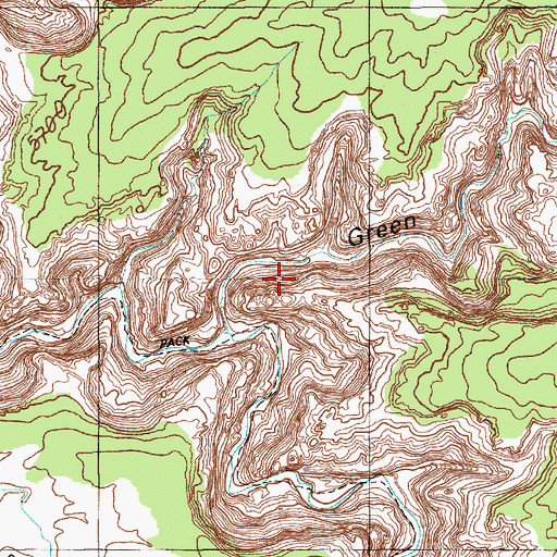 Topographic Map of Green Canyon Spring, UT