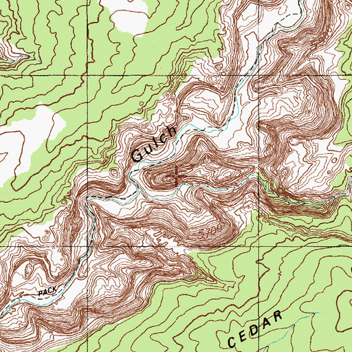 Topographic Map of Green Mash Spring, UT