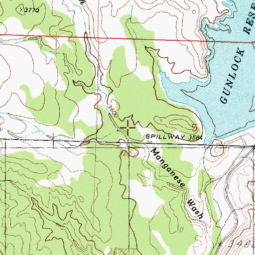 Topographic Map of Gunlock Campground, UT