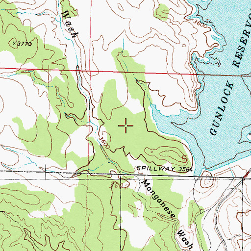 Topographic Map of Gunlock State Park, UT