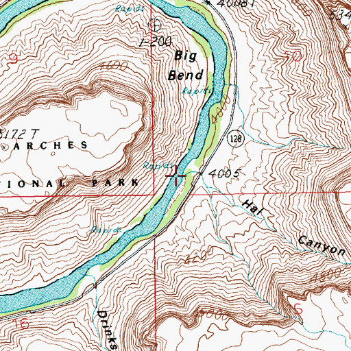 Topographic Map of Hal Canyon, UT
