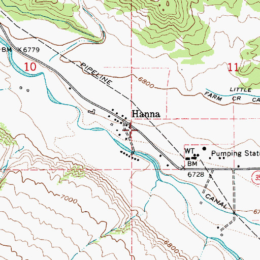 Topographic Map of Hanna Heliport, UT