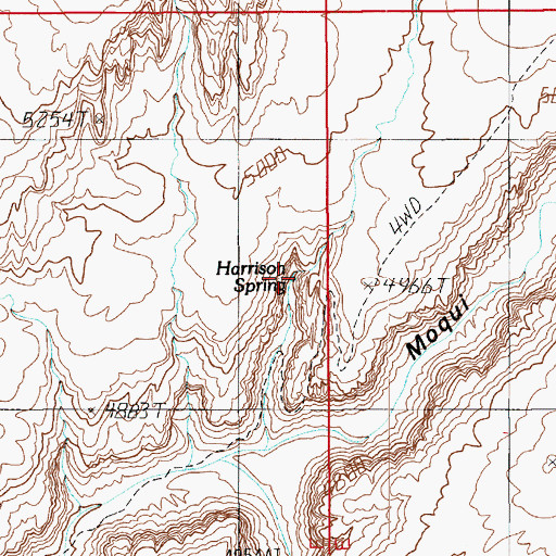 Topographic Map of Harrison Spring, UT