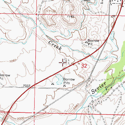 Topographic Map of Hatch City Cemetery, UT