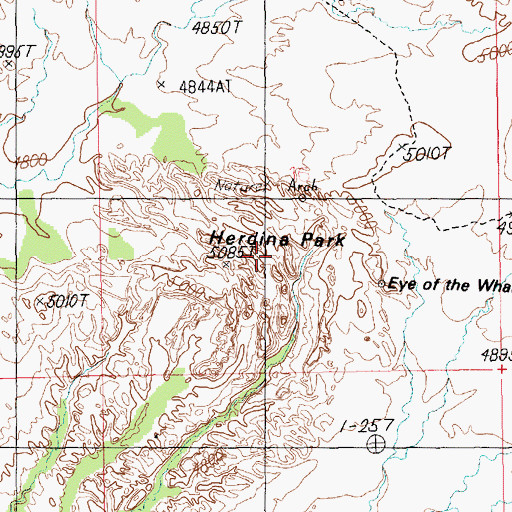 Topographic Map of Herdina Park, UT
