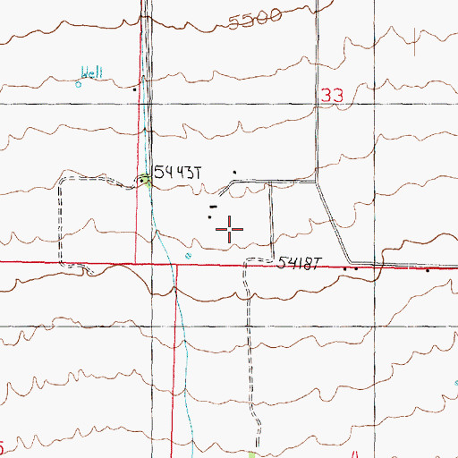 Topographic Map of Hershey Ranch, UT