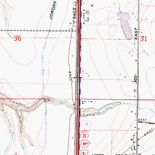 Topographic Map of Hi-Way Park Campground, UT