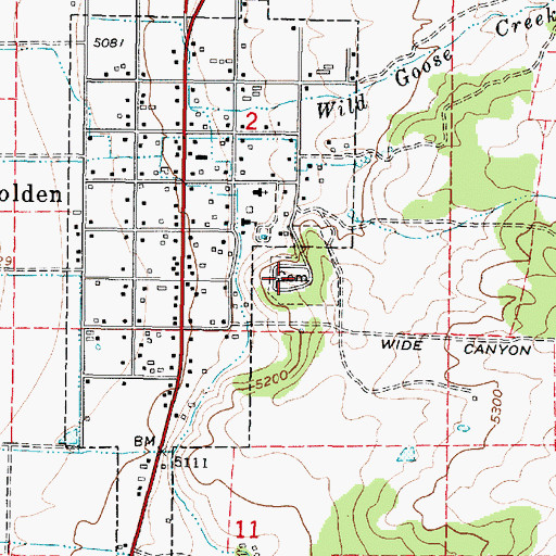 Topographic Map of Holden Cemetery, UT