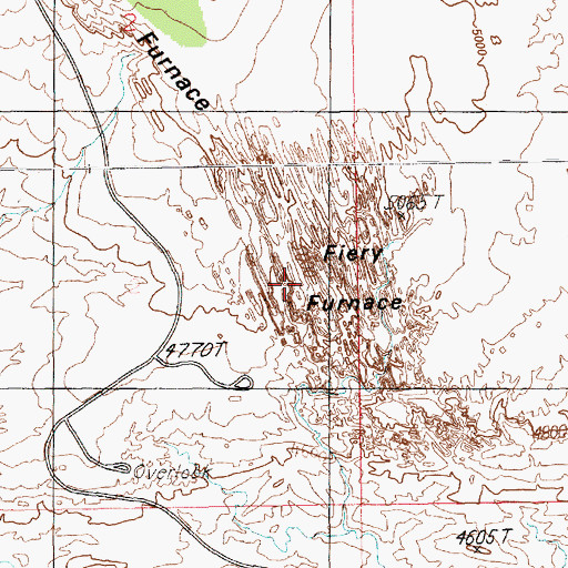 Topographic Map of Hole-in-the-Fin Arch, UT