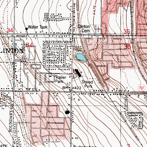 Topographic Map of Holt Elementary School, UT