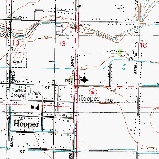 Topographic Map of Hooper Elementary School, UT