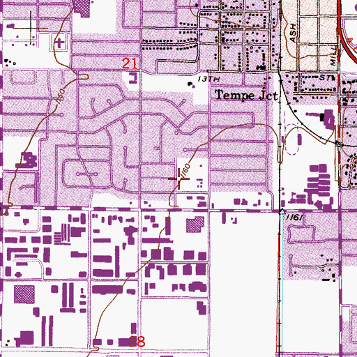 Topographic Map of Clark Park, AZ