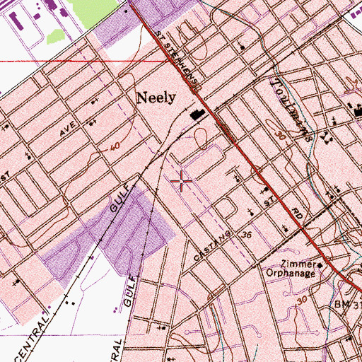 Topographic Map of Mount Moriah Missionary Baptist Church, AL