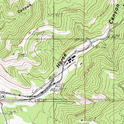 Topographic Map of Horse Canyon, UT