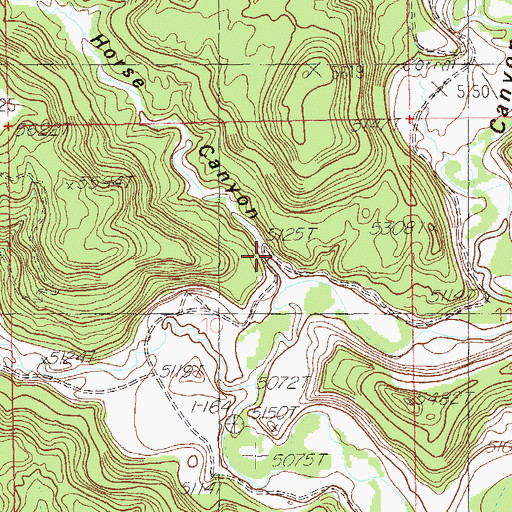 Topographic Map of Horse Canyon, UT