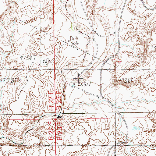 Topographic Map of Horse Creek, UT