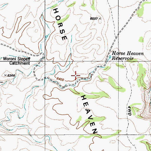 Topographic Map of Horse Heaven Summit, UT