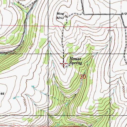 Topographic Map of House Spring, UT