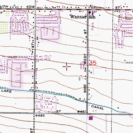 Topographic Map of Hunter Junior High School, UT