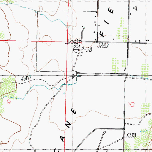 Topographic Map of Hurricane Fields, UT