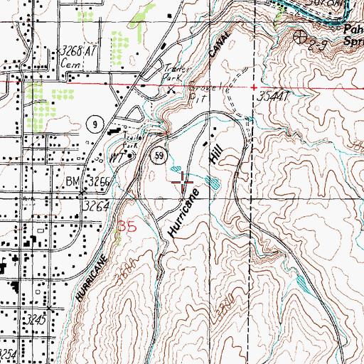 Topographic Map of Hurricane Hill, UT