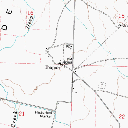 Topographic Map of Ibapah Elementary School, UT