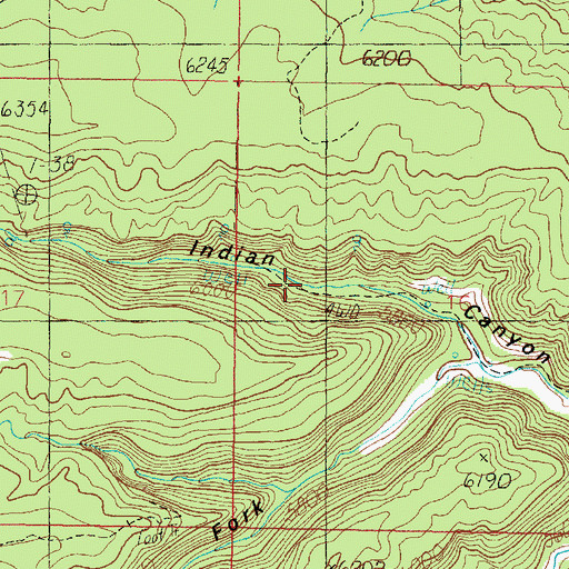 Topographic Map of Indian Canyon Pictograph Site, UT