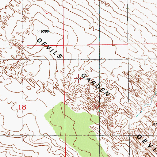 Topographic Map of Indian Head Arch, UT