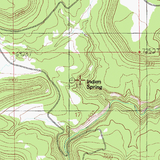 Topographic Map of Indian Spring, UT