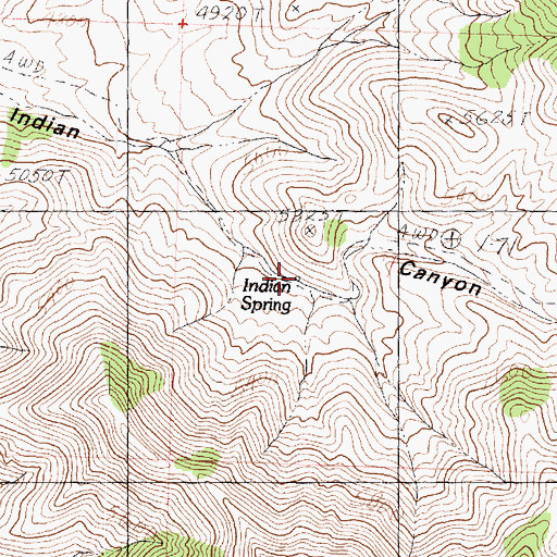 Topographic Map of Indian Spring, UT