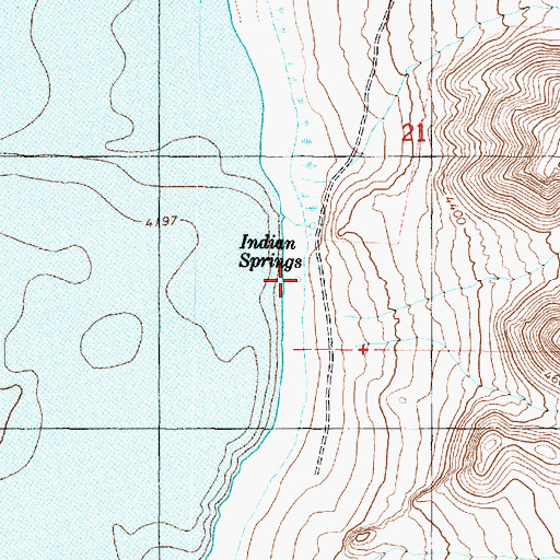 Topographic Map of Indian Springs, UT