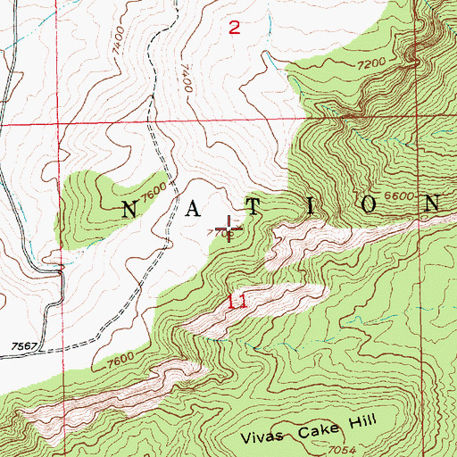 Topographic Map of Iron Springs Bench Overlook, UT
