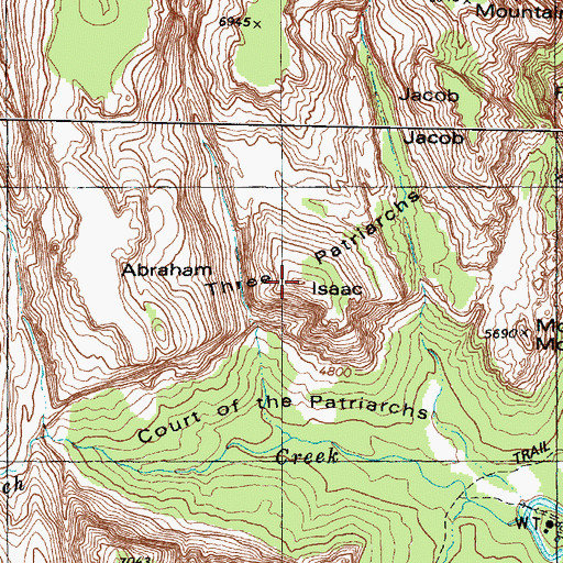 Topographic Map of Isaac Peak, UT