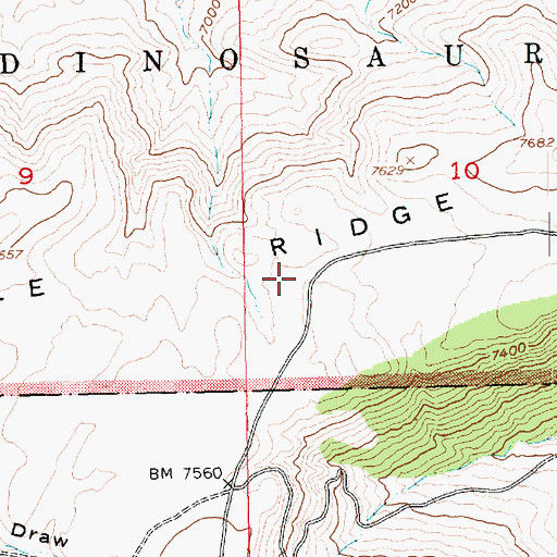 Topographic Map of Island Park Overlook, UT