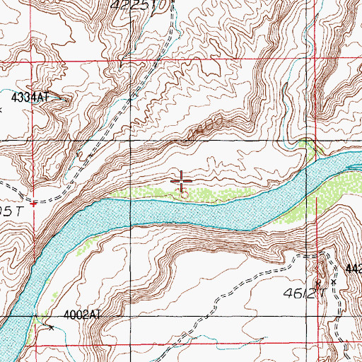 Topographic Map of J H Shafer Number 1 Oilwell, UT