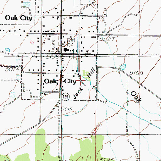 Topographic Map of Jack Hill, UT