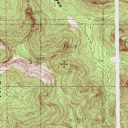 Topographic Map of Jacks Hole, UT