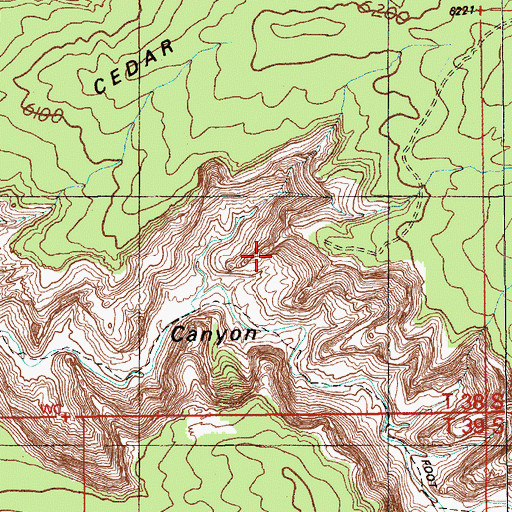 Topographic Map of Jailhouse Ruin, UT