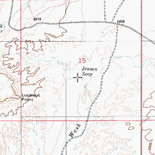 Topographic Map of Jensen Seep, UT