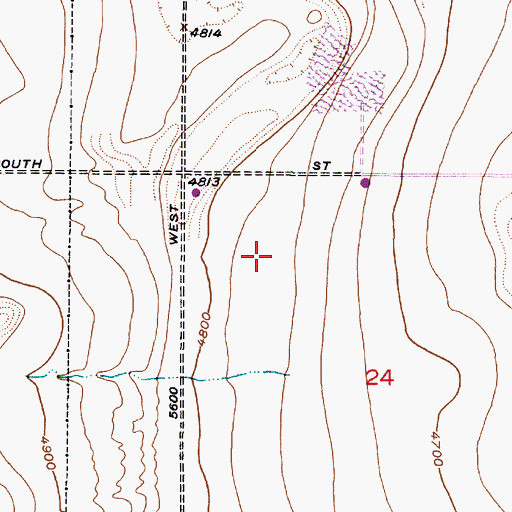 Topographic Map of Jim Bridger Elementary School, UT